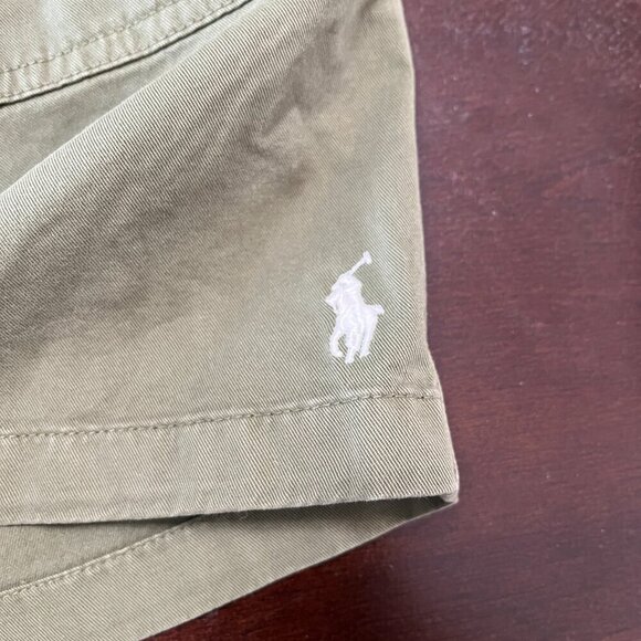 Polo Ralph Lauren Shorts Elastic Waist Prep Olive Green New Size 12 - Picture 2 of 7